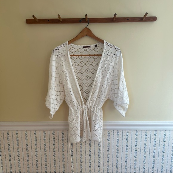 525 America Sweaters - 525 America Crochet Short Sleeve Sweater